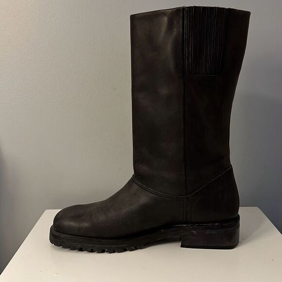 Timberland Women's Black Slip On Waterproof Leather High Riding Boots - Picture 6 of 10